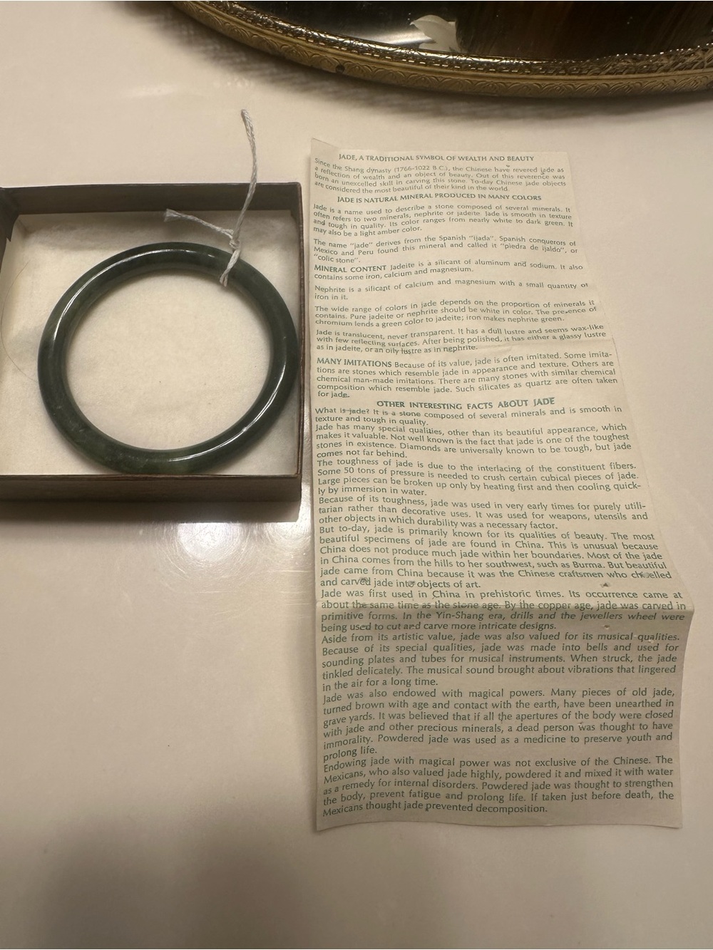 Classic Green Jade Bangle Bracelet - Women Accessories